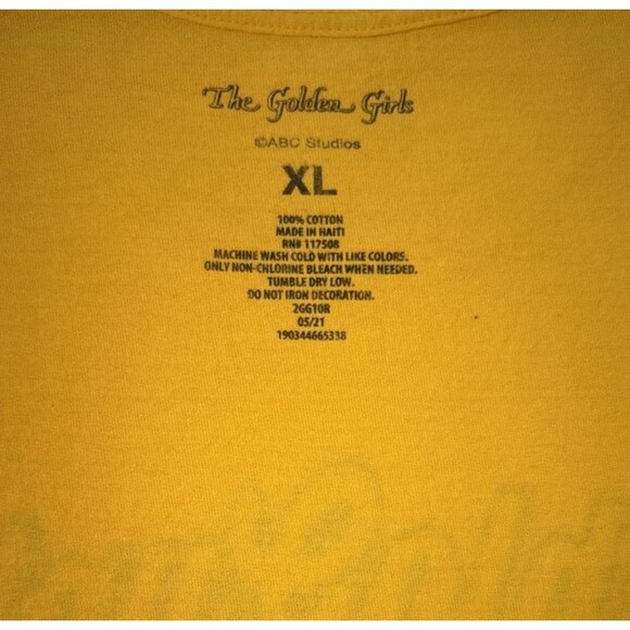 Golden Girls Mustard Yellow ABC Studios Graphic T-shirt Retro Nostalgic TV XL - Picture 4 of 9